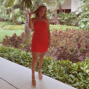 Red summer dress